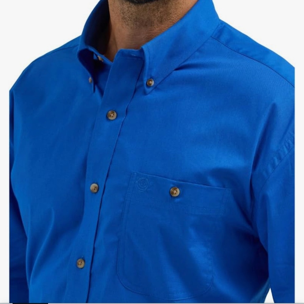 Never worn Wrangler Men's George Strait Button Down Long Sleeve Shirt - Picture 3 of 3